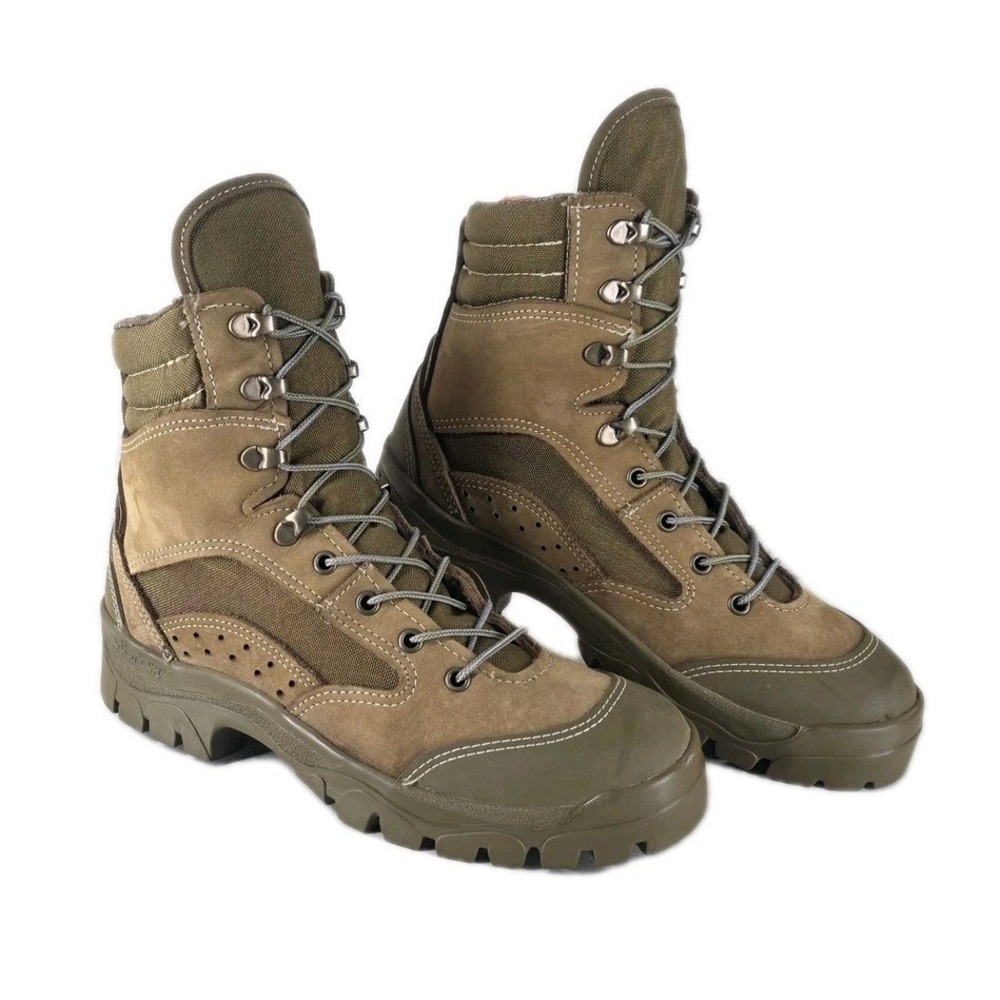 Bates USGI Mens 6.5 R Military Combat Boots Olive Tan Vibram Sole Hot Weather